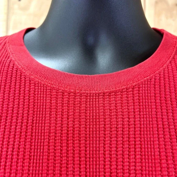 Polo Ralph Lauren Red Waffle Knit Long Sleeve Thermal Shirt X-Large - Picture 5 of 16